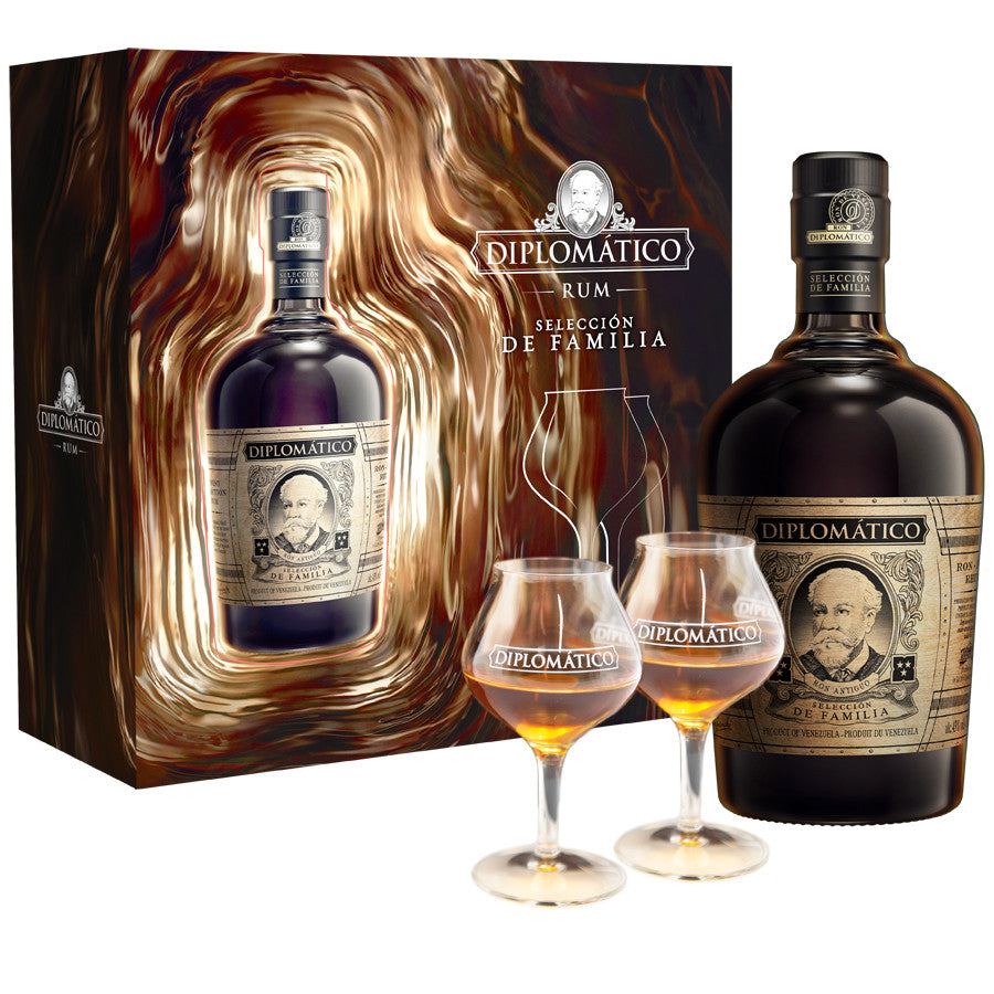 Coffret Diplomatico Seleccion de Familia et 2 verres - 70cl - 43°