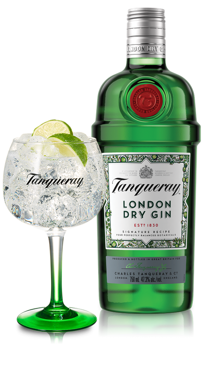 Tanqueray London Dry Gin - 1L - 43,1° et 6 Verres