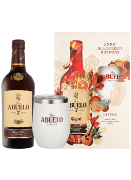 Coffret Abuelo 7 ans et Calebasse Rhum Panama Vip-drink.com
