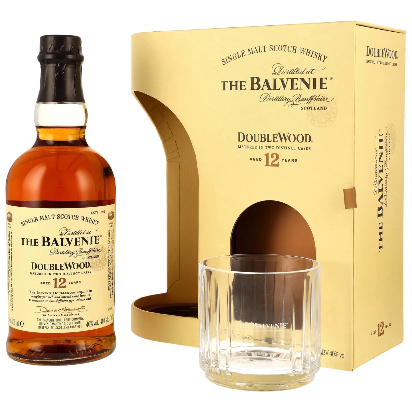 Balvenie 12 ans Double Wood et son verre - 70cl - 40°