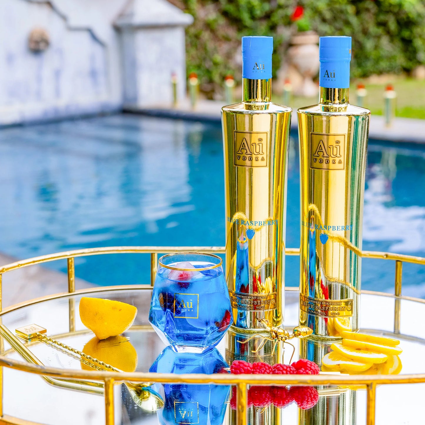 AU Vodka Blue Raspberry - 70cl - 35,2°