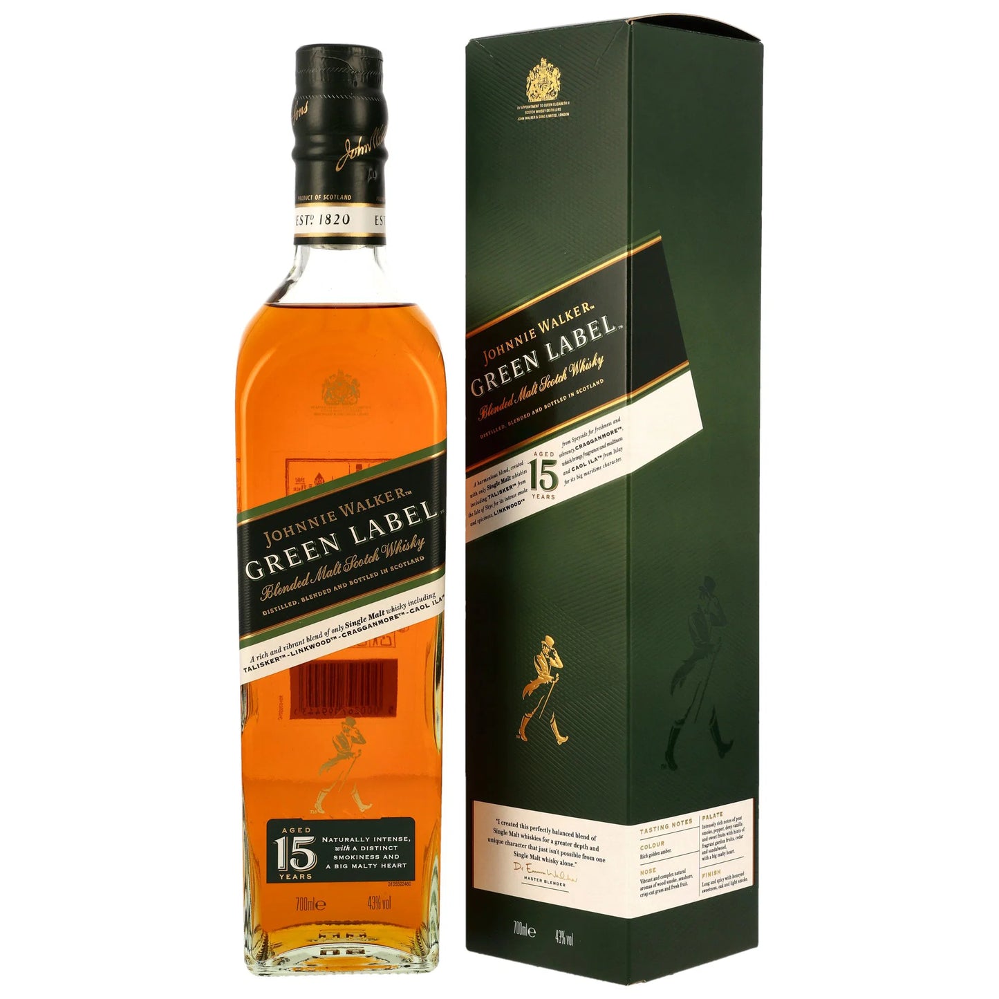 Johnnie Walker 15 ans Green Label - 70cl - 43°