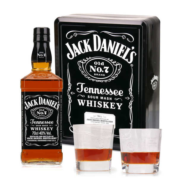 Coffret Jack Daniel's N°7 en métal - 70cl - 40°