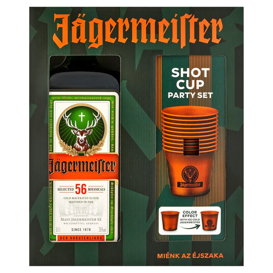 Jägermeister + 10 Shot Cup Party Set - 70cl - 35°