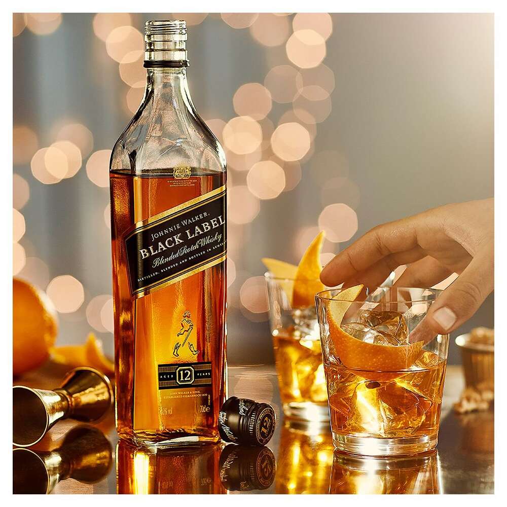 Coffret Johnnie Walker Black Label 12 ans + 2 verres - 70cl - 40°