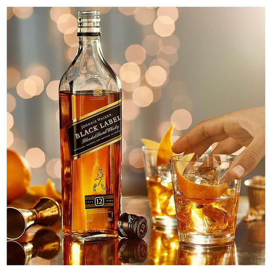 Coffret Johnnie Walker Black Label 12 ans + 2 verres - 70cl - 40°