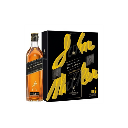 Coffret Johnnie Walker Black Label 12 ans + 2 verres - 70cl - 40°