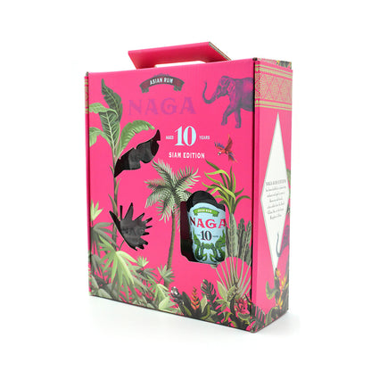 Coffret Naga 10 ans Siam Edition et 2 verres - 70cl - 40°