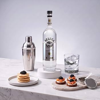 Coffret vodka Beluga Noble 70 cl avec son verre de dégustation